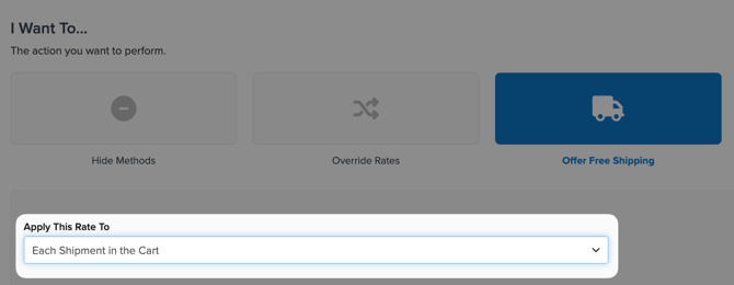Screenshot of rule setting "Apply This Rate To"