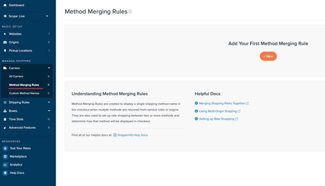 method merging rules