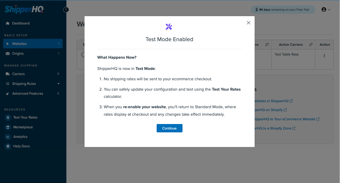TestModeWebsites