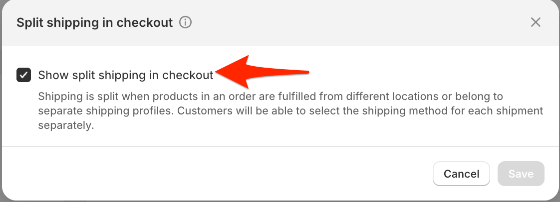 Enable SplitShip