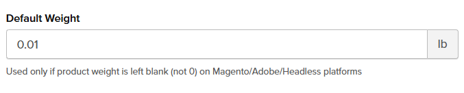 set default fallback weight