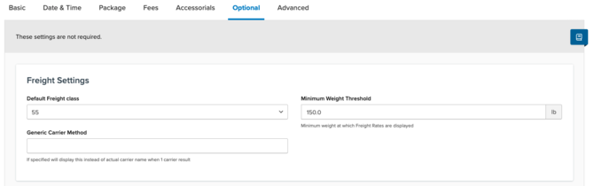 Set Freight Classes Using Shipping Groups