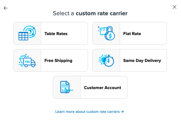Custom Rate Carrier