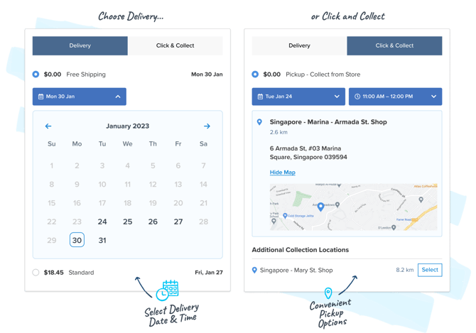 Enhanced Checkout - delivery or click & collect options for Magento 2 and Adobecommerce