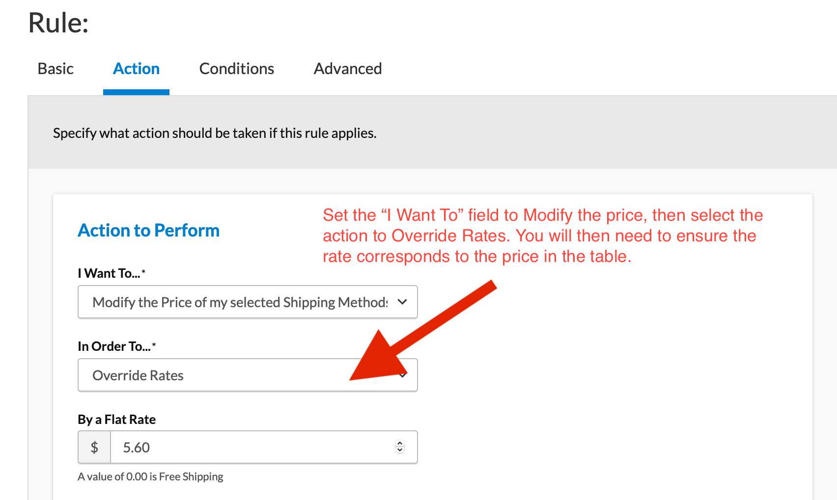 Modify Shipping Rate