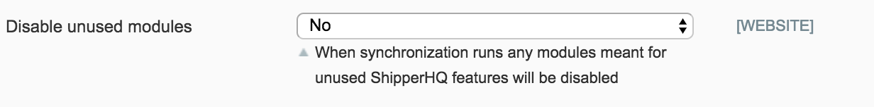 Disabled Unused Modules feature.