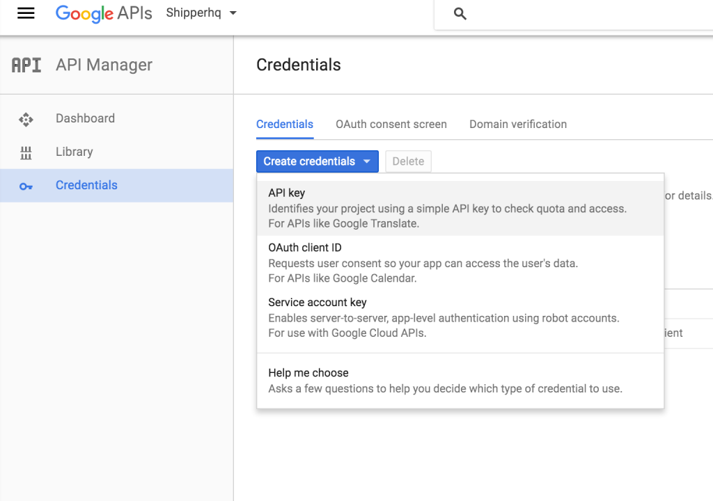 API Credentials