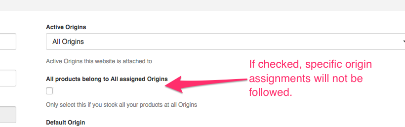 All products belong to All assigned Origins"