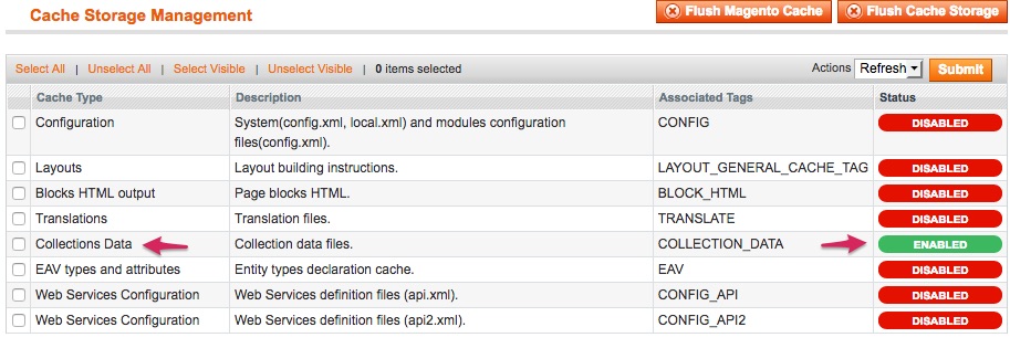 Enable Caching of Rates for Better Performance in Magento - Collections Data Enabled
