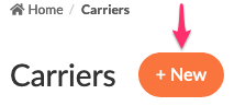 Option to create a new carrier