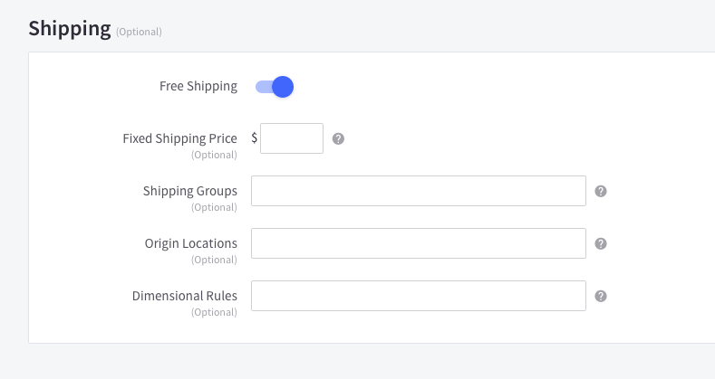 Shipping Settings in BigCommerce