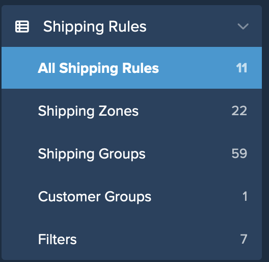 Shipping Rules link